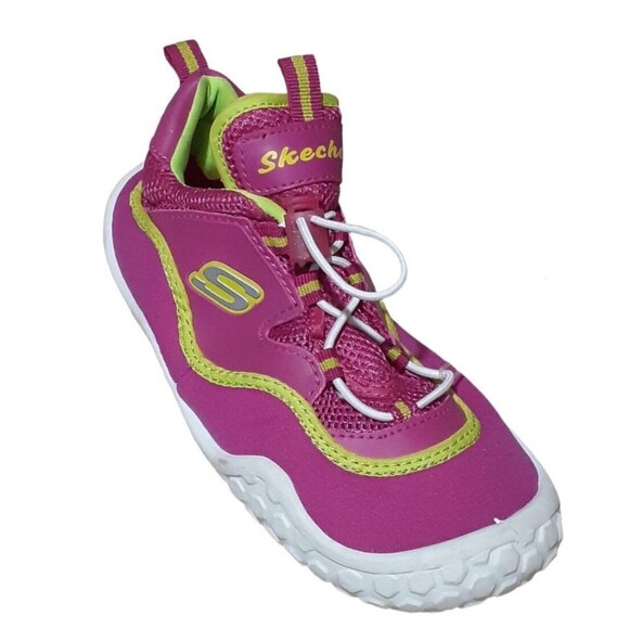 Skechers Youth Girl's Summer Water Beach Shoes  Pink Lime Green Sz 2 - Picture 1 of 7